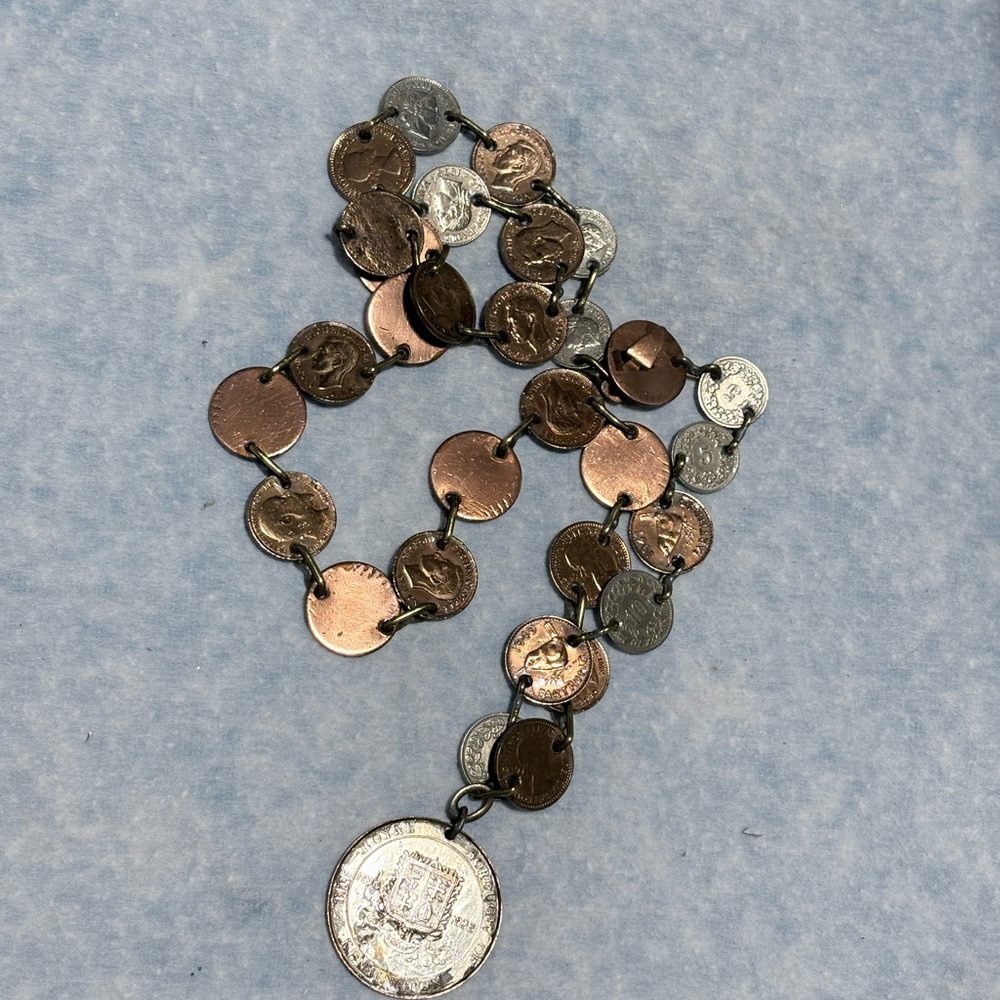 Unique Coin Pendant Necklace hand made oddity